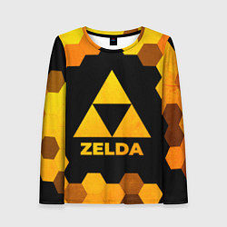 Лонгслив женский Zelda - gold gradient, цвет: 3D-принт