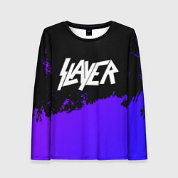 Лонгслив женский Slayer purple grunge, цвет: 3D-принт
