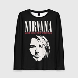 Лонгслив женский Nirvana - Kurt Cobain, цвет: 3D-принт