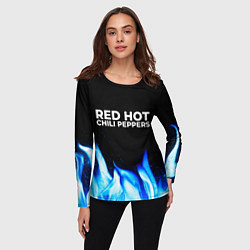 Лонгслив женский Red Hot Chili Peppers blue fire, цвет: 3D-принт — фото 2