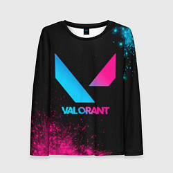 Лонгслив женский Valorant - neon gradient, цвет: 3D-принт