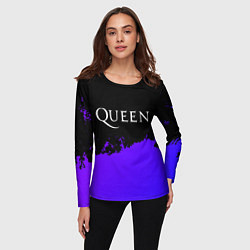 Лонгслив женский Queen purple grunge, цвет: 3D-принт — фото 2