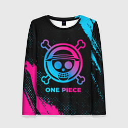 Лонгслив женский One Piece - neon gradient, цвет: 3D-принт