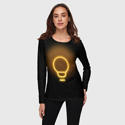 Лонгслив женский Неоновая лампа, цвет: 3D-принт — фото 2