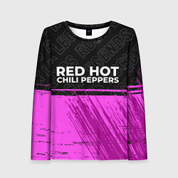 Лонгслив женский Red Hot Chili Peppers rock legends: символ сверху, цвет: 3D-принт