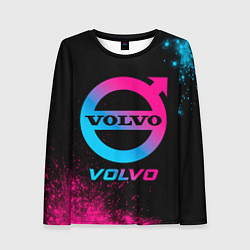 Лонгслив женский Volvo - neon gradient, цвет: 3D-принт