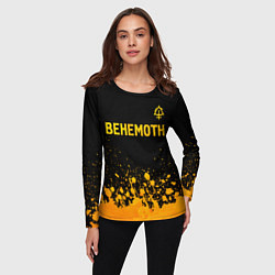 Лонгслив женский Behemoth - gold gradient: символ сверху, цвет: 3D-принт — фото 2
