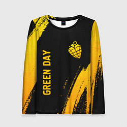 Женский лонгслив Green Day - gold gradient: надпись, символ