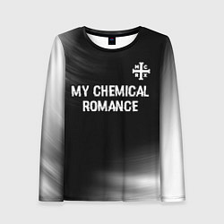 Лонгслив женский My Chemical Romance glitch на темном фоне: символ, цвет: 3D-принт