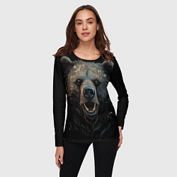 Лонгслив женский Мощный медведь, цвет: 3D-принт — фото 2