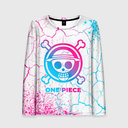 Лонгслив женский One Piece neon gradient style, цвет: 3D-принт