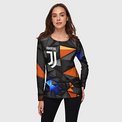 Лонгслив женский Juventus orange black style, цвет: 3D-принт — фото 2