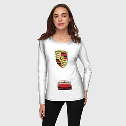 Лонгслив женский Porsche car, цвет: 3D-принт — фото 2