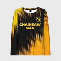 Лонгслив женский Chainsaw Man - gold gradient: символ сверху, цвет: 3D-принт
