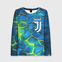 Женский лонгслив Juventus blue green neon