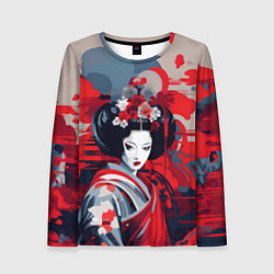 Женский лонгслив Geisha vector style