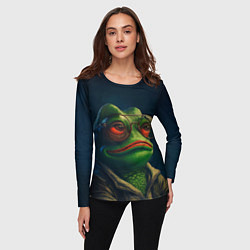 Лонгслив женский Pepe frog, цвет: 3D-принт — фото 2