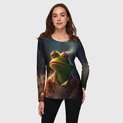 Лонгслив женский Frog Pepe, цвет: 3D-принт — фото 2
