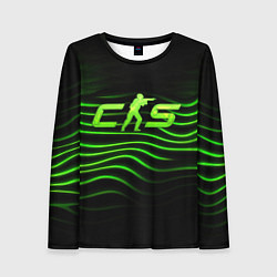 Лонгслив женский CS2 green logo, цвет: 3D-принт