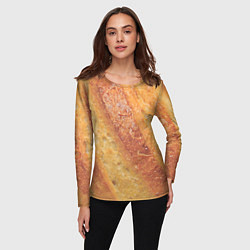 Лонгслив женский Корочка батона, цвет: 3D-принт — фото 2