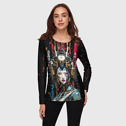 Лонгслив женский Японская девушка-андроид, цвет: 3D-принт — фото 2