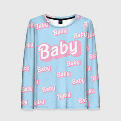 Женский лонгслив Baby - Barbie style: blue pattern