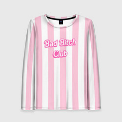 Лонгслив женский Bad Bitch Club - barbie style, цвет: 3D-принт