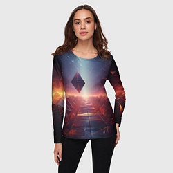 Лонгслив женский 3D Ромб, цвет: 3D-принт — фото 2
