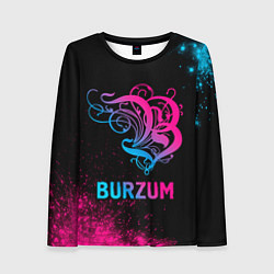 Лонгслив женский Burzum - neon gradient, цвет: 3D-принт