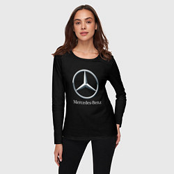 Лонгслив женский Mercedes-benz sport auto, цвет: 3D-принт — фото 2