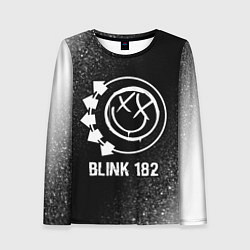 Лонгслив женский Blink 182 glitch на темном фоне, цвет: 3D-принт