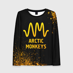 Лонгслив женский Arctic Monkeys - gold gradient, цвет: 3D-принт