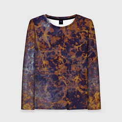 Лонгслив женский Абстракция - анютины глазки, цвет: 3D-принт