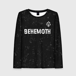 Лонгслив женский Behemoth glitch на темном фоне посередине, цвет: 3D-принт