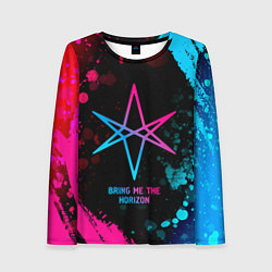 Женский лонгслив Bring Me the Horizon - neon gradient