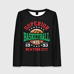 Лонгслив женский Superior basketball, цвет: 3D-принт