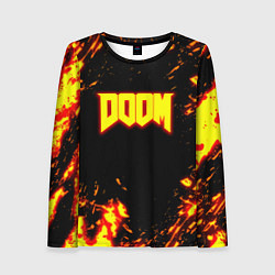 Лонгслив женский Doom огненный марс, цвет: 3D-принт