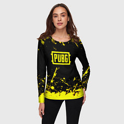 Лонгслив женский PUBG online yellow, цвет: 3D-принт — фото 2