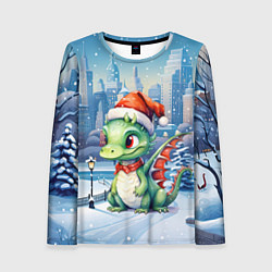 Женский лонгслив Морозный дракон