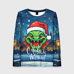 Женский лонгслив Символ 2024 дракошка