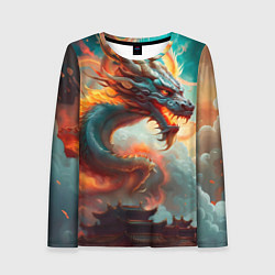Лонгслив женский Мифический дракон 2024, цвет: 3D-принт