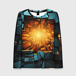 Женский лонгслив Геометрическая огненная яма иллюзия