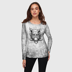 Лонгслив женский Texture - дикий секач, цвет: 3D-принт — фото 2