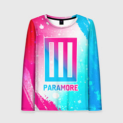 Лонгслив женский Paramore neon gradient style, цвет: 3D-принт