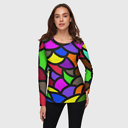 Лонгслив женский Яркие краски жизни, цвет: 3D-принт — фото 2