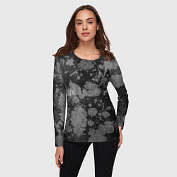 Лонгслив женский Абстракция - светлое на темном, цвет: 3D-принт — фото 2