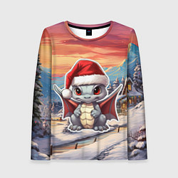 Лонгслив женский Символ года 2024 милый дракон, цвет: 3D-принт