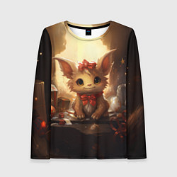 Женский лонгслив Дракоша в огоньках 2024