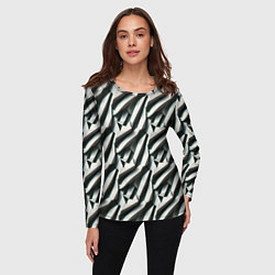 Лонгслив женский Вертикальные полосы, цвет: 3D-принт — фото 2