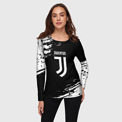 Лонгслив женский Juventus спорт краски, цвет: 3D-принт — фото 2
